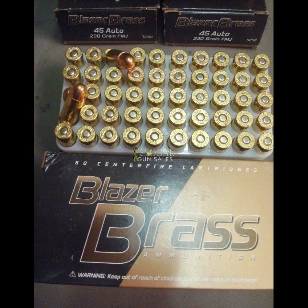 1000 CCI .45acp FMJ Blazer Brass 230 gr .45 ammo