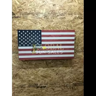 Concealed Gun Storage Cabinet, USA Flag, Lockable 