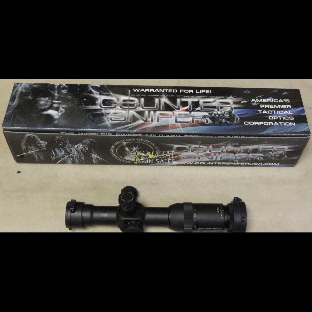 Counter Sniper Crusader 1-4x 24mm Illuminated TDRM Reticle Rifle Scope NEW 