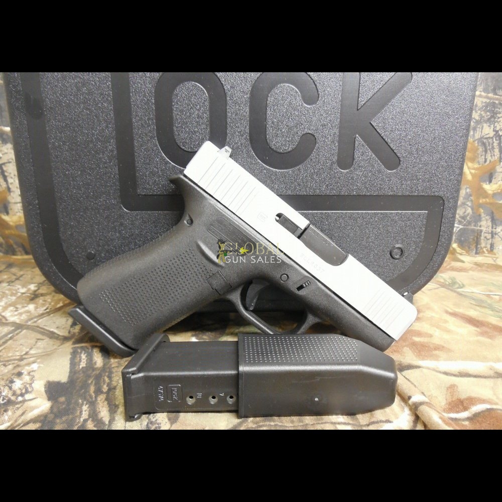 GLOCK G-43X, 9-MM, 2- 10 + 1 ROUND MAGAZINES, SILVER SLIDE, BLACK FRAME, WHITE SIGHTS, FACTORY NEW IN BOX